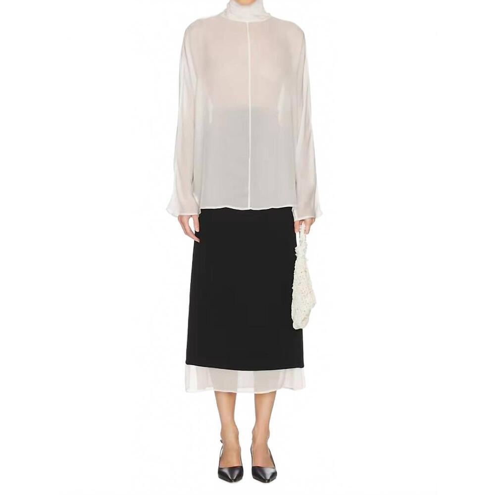 NEW HELSA layered skirt in black/white